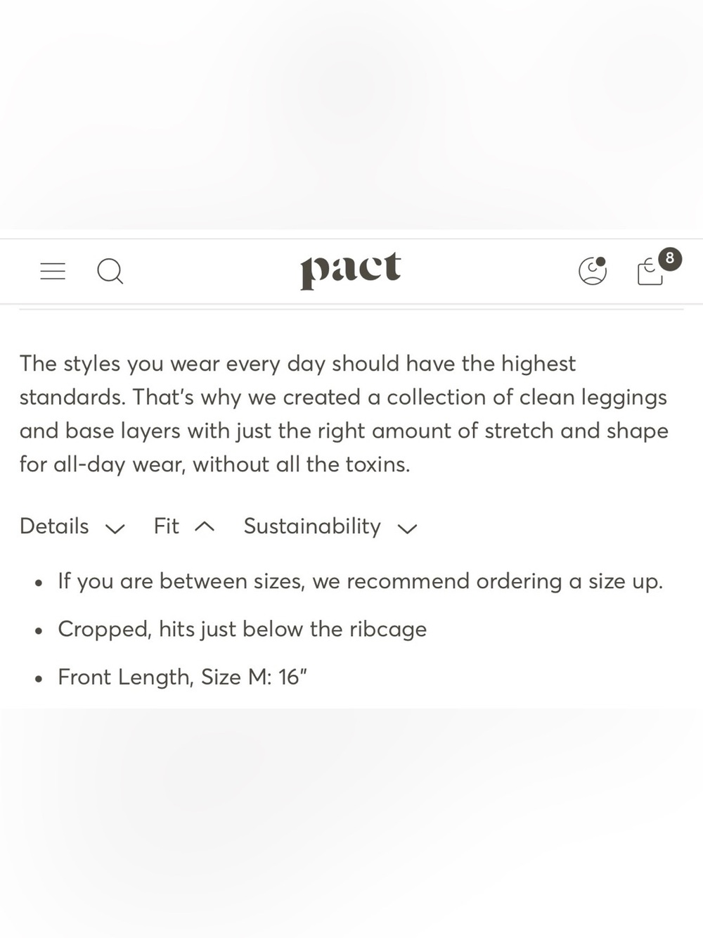 PACT- ORGANIC COTTON WOMEN’S ON THE GO-TO CROP TANK- SMALL - Picture 7 of 8